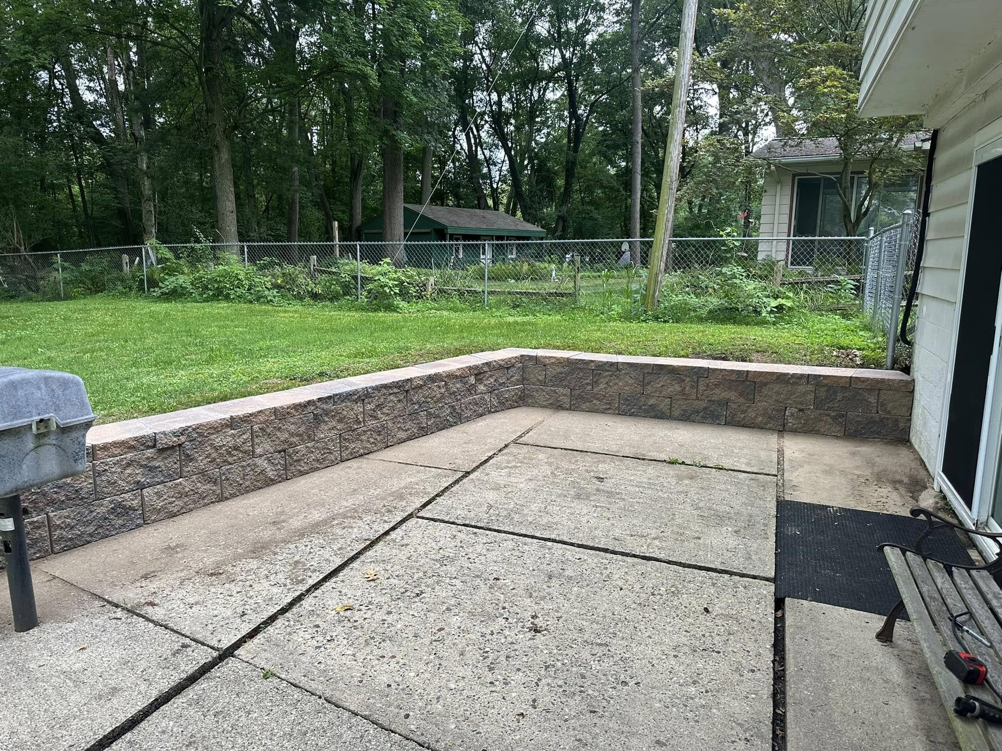 Completed landscaping project