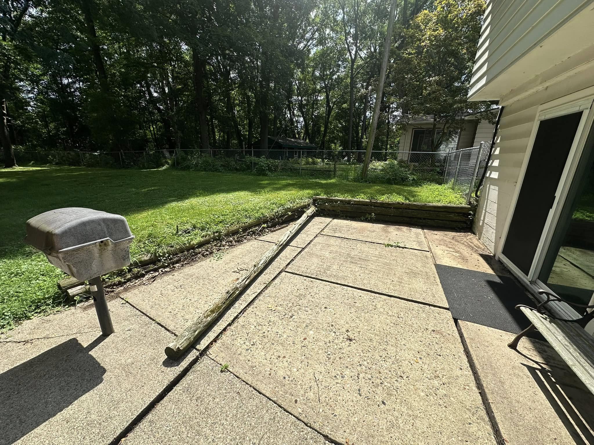 Property before landscaping work